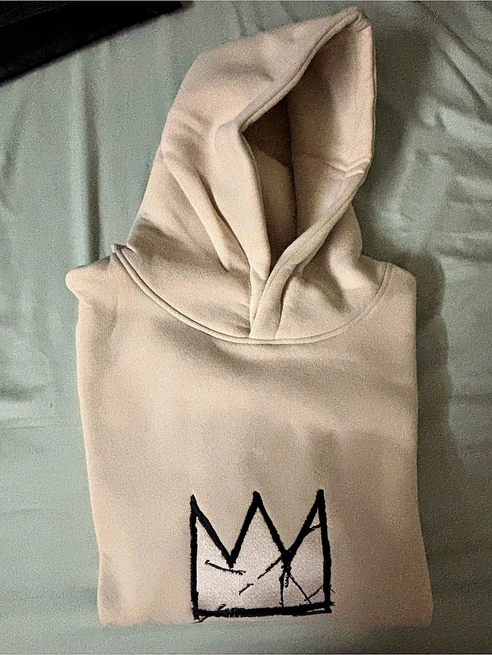 BLVCK x Jean-Michel Basquiat Crown Hoodie Cream Size S - NEW
